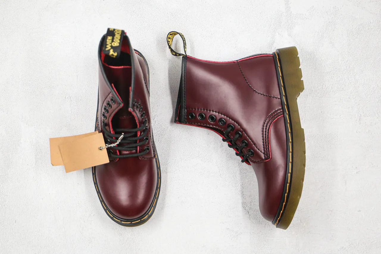Dr. Martens 1460 Burgundy Smooth Leather Martin Boot 8