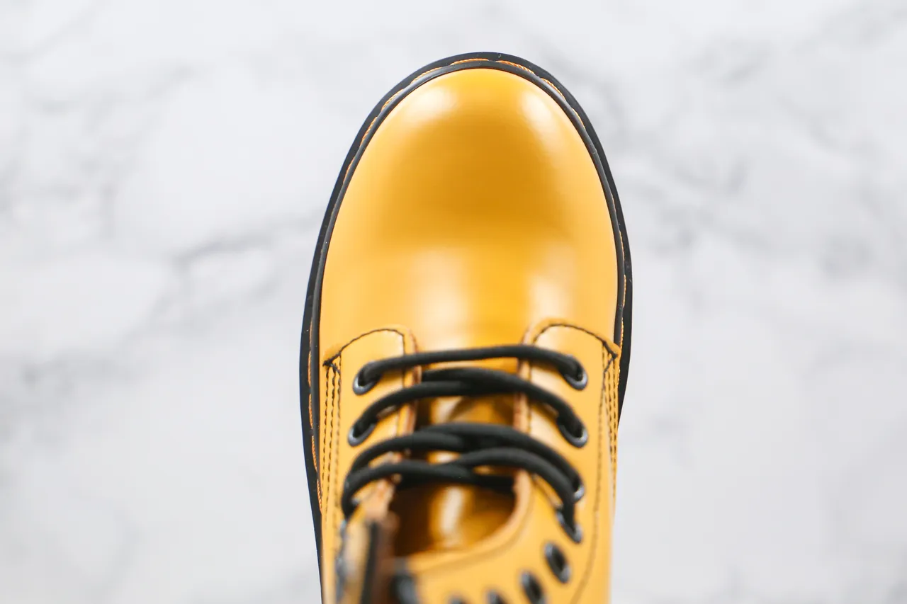 Dr. Martens 1460 Yellow Smooth Leather Martin Boot 7