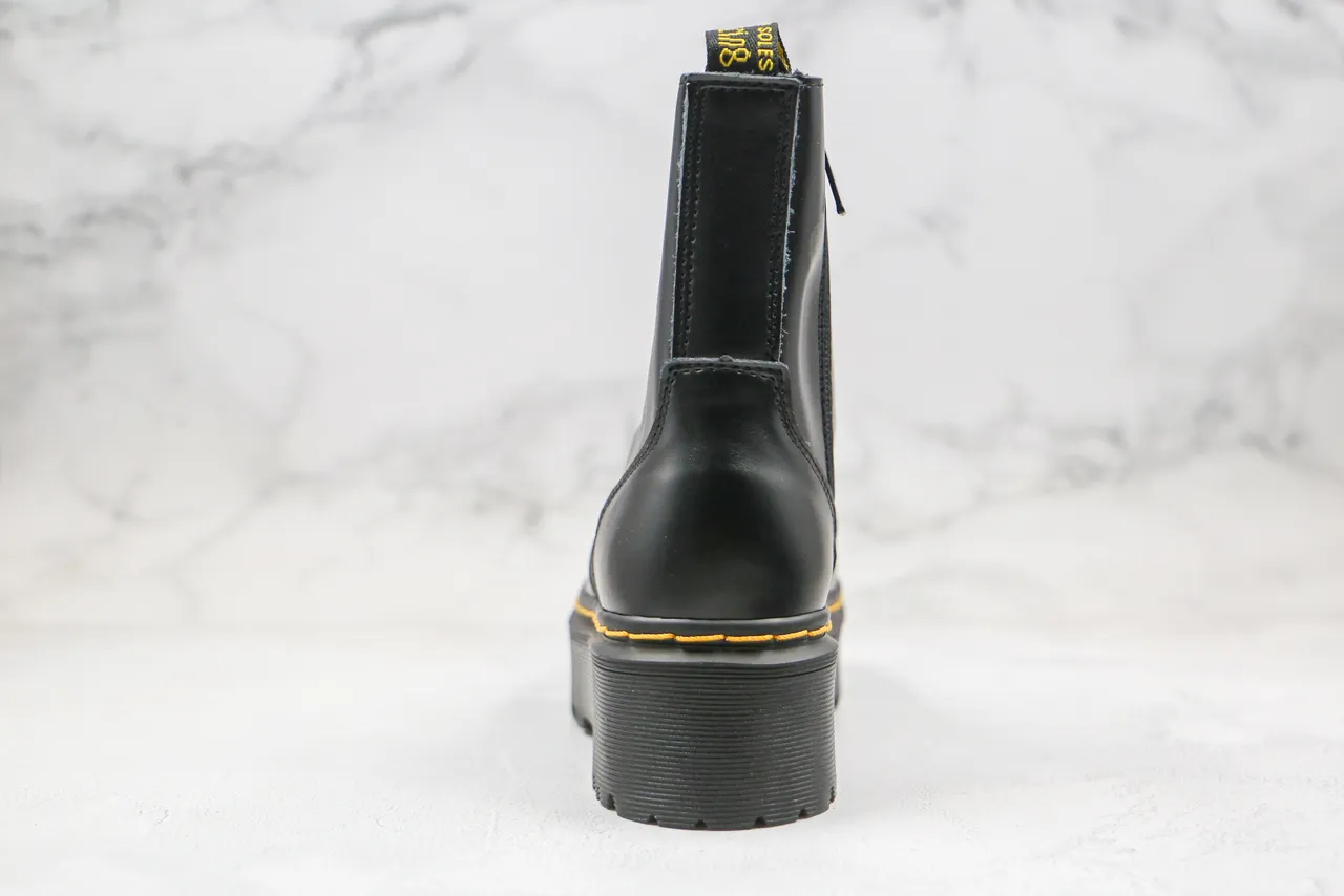 Dr. Martens Jadon Black Yellow Platform Sole 8-Eyelet Lace-Up Martin Boots 3