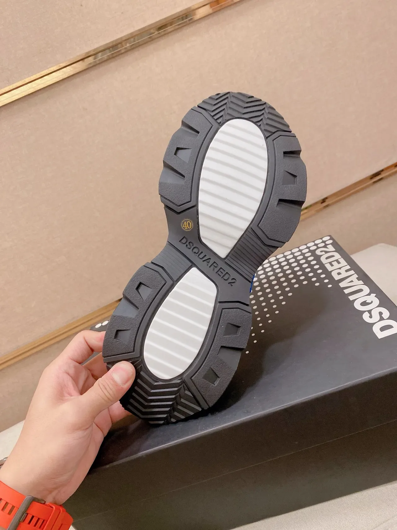Dsquared2 ICON Black and White Platform Casual Sandals 3