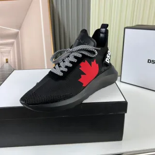 Dsquared2 Icon Black Red Maple Leaf Lifestyle Sneakers