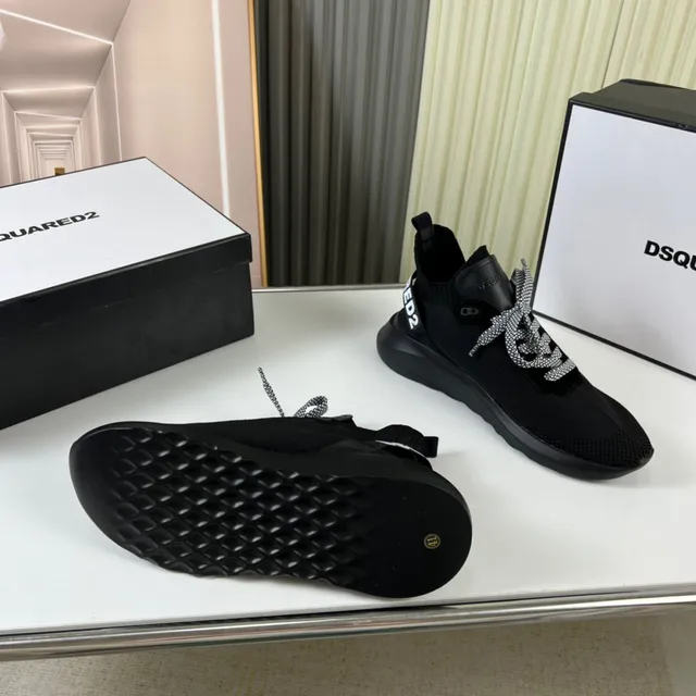 Dsquared2 Icon Black Red Maple Leaf Lifestyle Sneakers 2