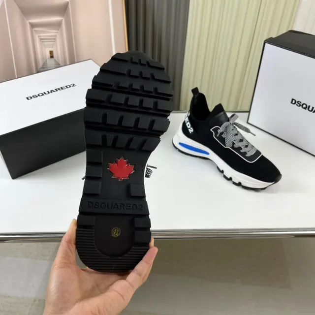 Dsquared2 ICON Black White Blue Lifestyle Sneakers 2