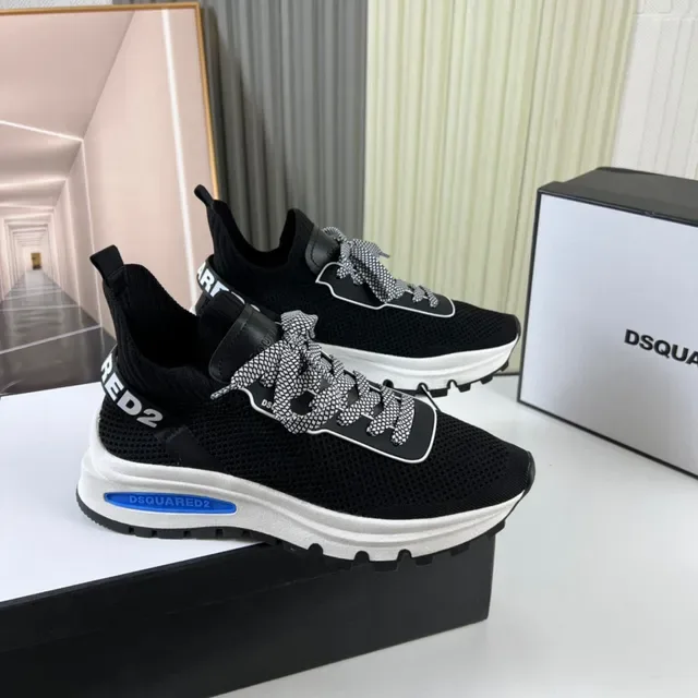 Dsquared2 ICON Black White Blue Lifestyle Sneakers 8