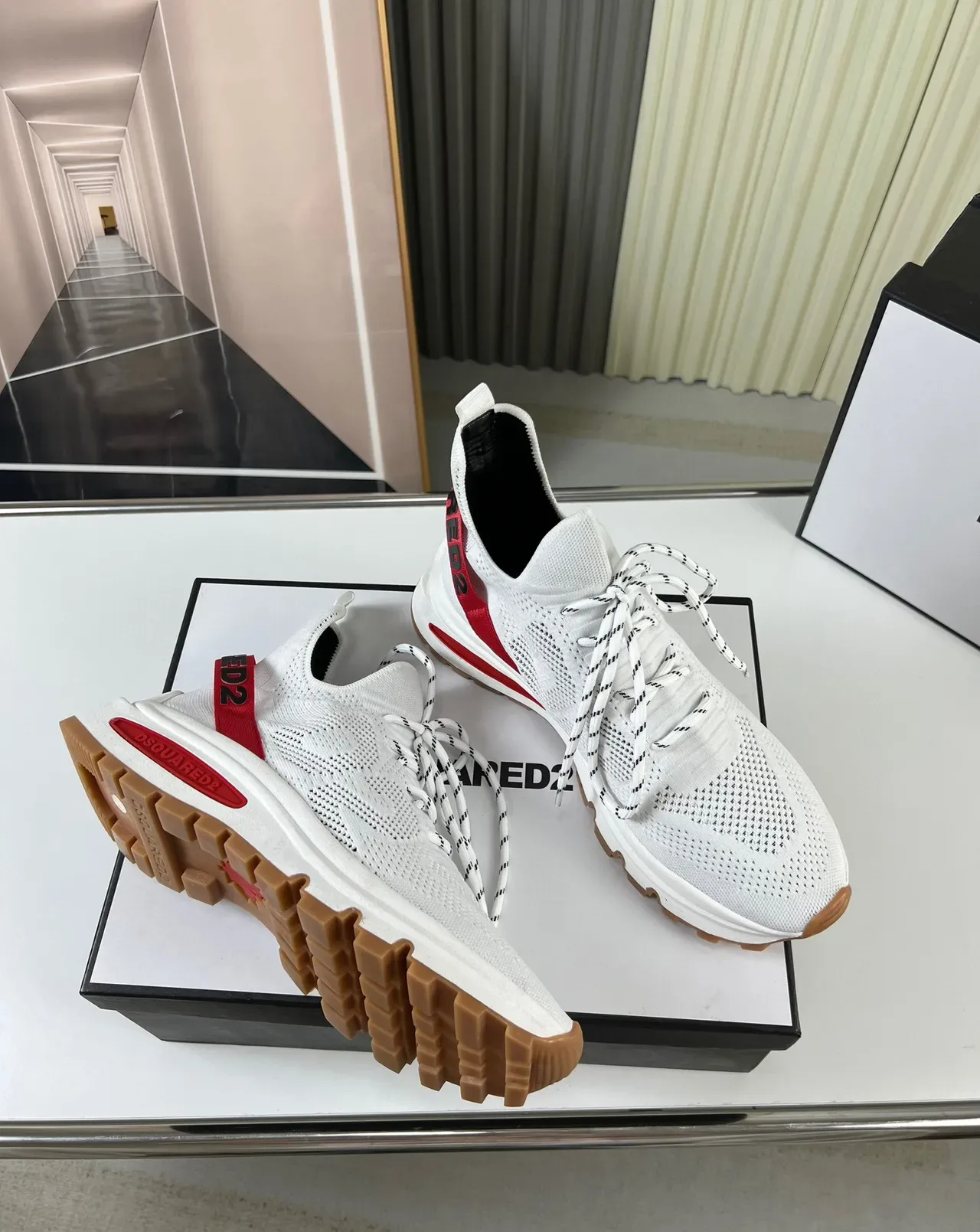Dsquared2 ICON White Red Gum Lifestyle Sneakers 5