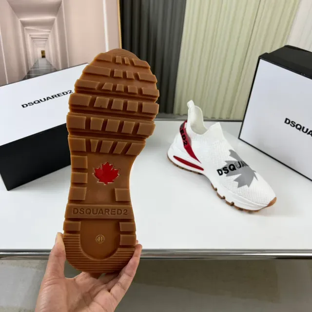 Dsquared2 ICON সাদা লাল গাম লাইফস্টাইল স্নিকার্স 2