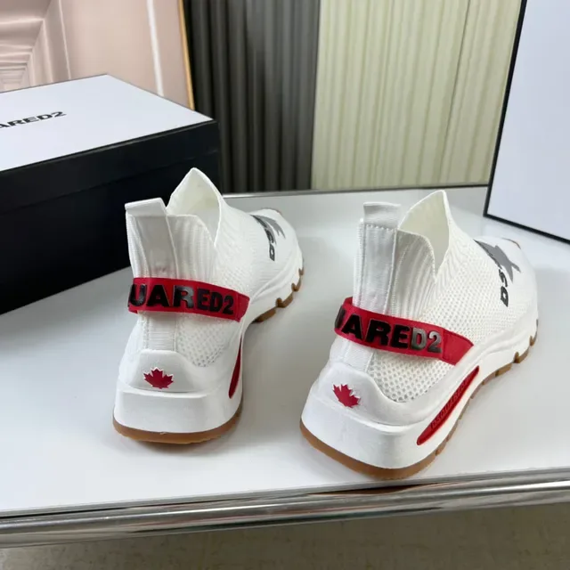 Dsquared2 ICON সাদা লাল গাম লাইফস্টাইল স্নিকার্স 4