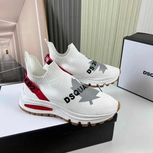 Dsquared2 ICON সাদা লাল গাম লাইফস্টাইল স্নিকার্স 8