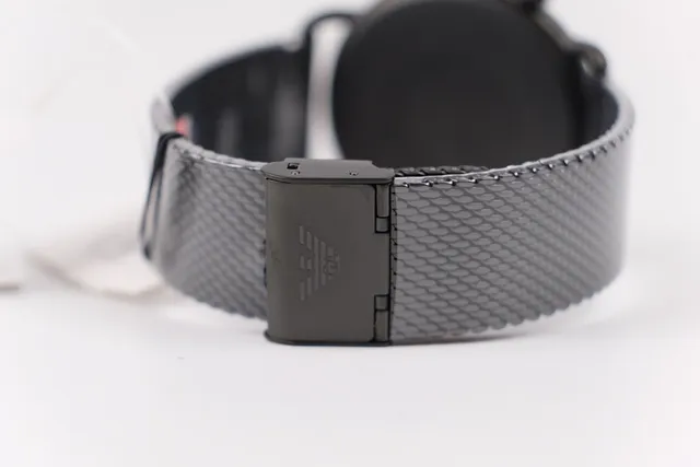 Emporio Armani Chronographe Sangle Maille Noire Montre Mécanique 5