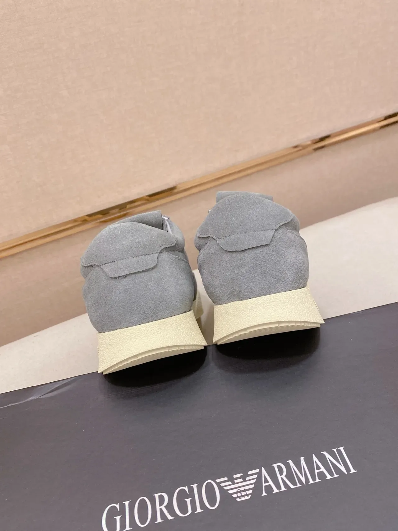 Emporio Armani Gray Suede Low-Top Lifestyle Sneaker 3