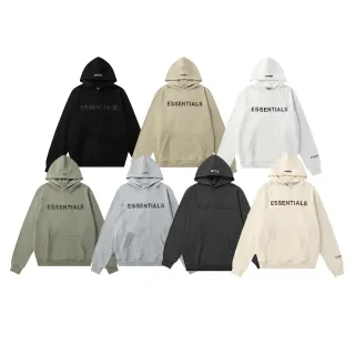 Fear of God Essentials Sudadera Negra Manga Raglan