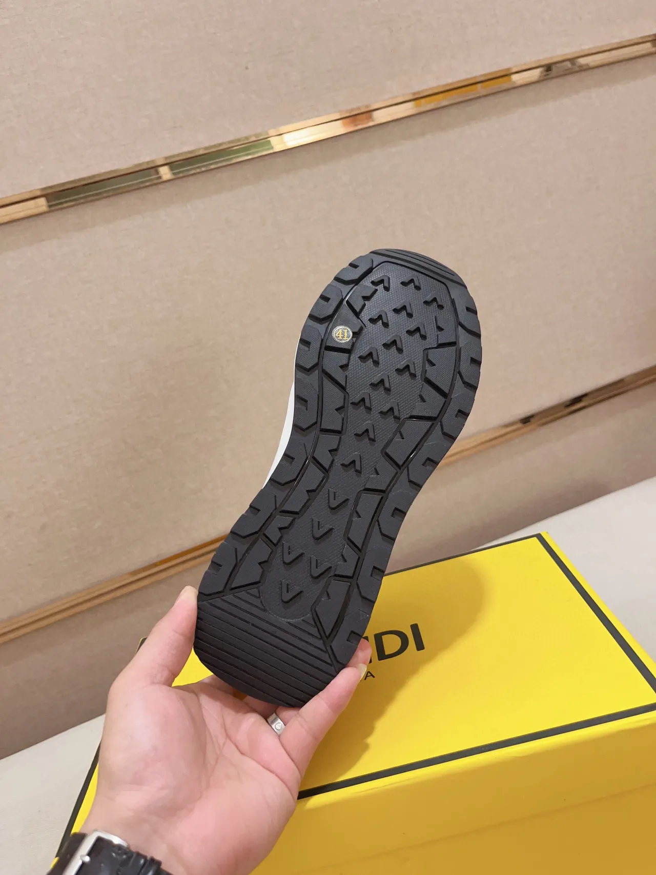 Fendi Black Brown FF Monogram Textile Leather Panel Lifestyle Sneakers 2
