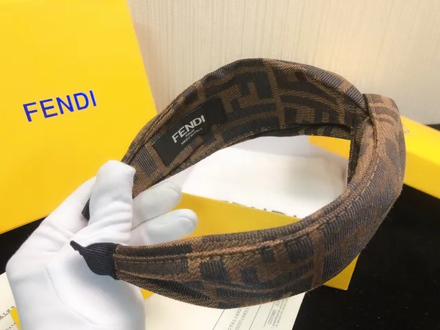 Fendi Brown Beige Twisted Knot FF Jacquard Beanie 3