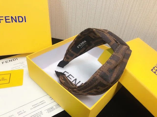 Fendi Brown Beige Twisted Knot FF Jacquard Beanie 6