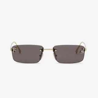Fendi FF Rimless Rectangular Crystal-Embellished Sunglasses
