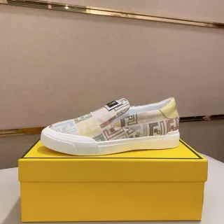 Fendi FF Slip-On Multicolor Jacquard Lifestyle Sneakers