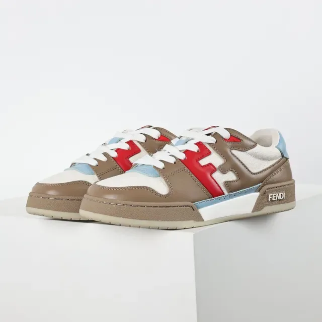 Fendi First Tênis de estilo de vida de Couro e Tecido Multicolor 1