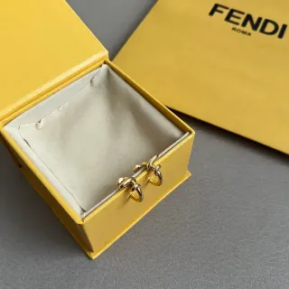 Fendi Knot Gold-Tone Knotted Hoop Earrings