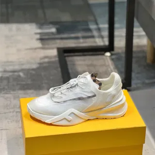 Fendi Mania Runner White Transparent Overlay Chunky Sneaker
