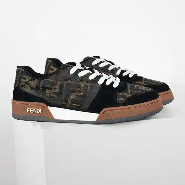 Fendi Monogram Chaussures Lifestyle en Suède 3