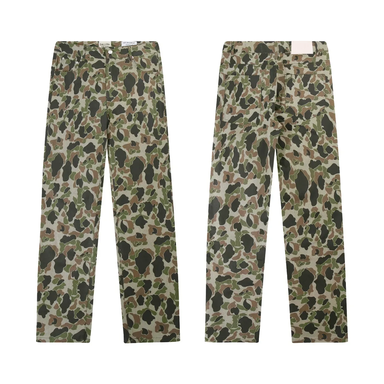 Gallery Dept Camouflage Print Straight-Leg Pants 1