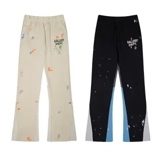 Gallery Dept Paint-Splatter Flared Elastic-Waist Pants