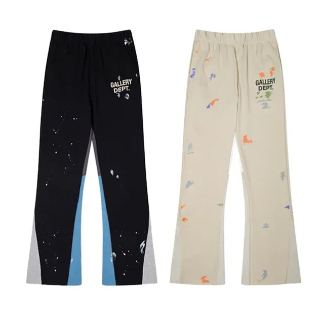 Gallery Dept Paint-Splatter Flared Elastic-Waist Pants 2