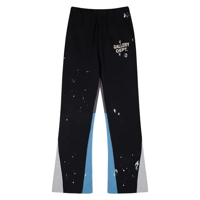 Gallery Dept Paint-Splatter Flared Elastic-Waist Pants 5