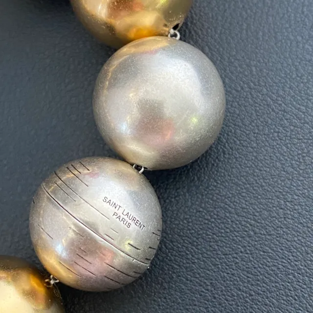 Alternating Gold and Silver Spherical Bead Bracelet 6