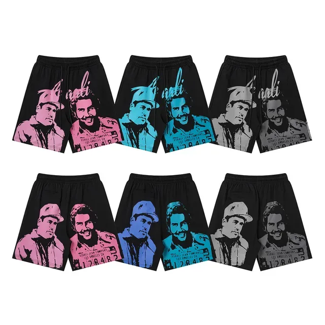 ASAALI JEAN COMPANY Graphic-Print Elastic-Waist Shorts 2
