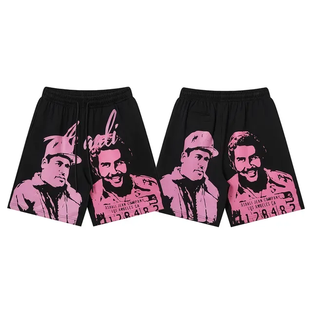 ASAALI JEAN COMPANY Graphic-Print Elastic-Waist Shorts 3