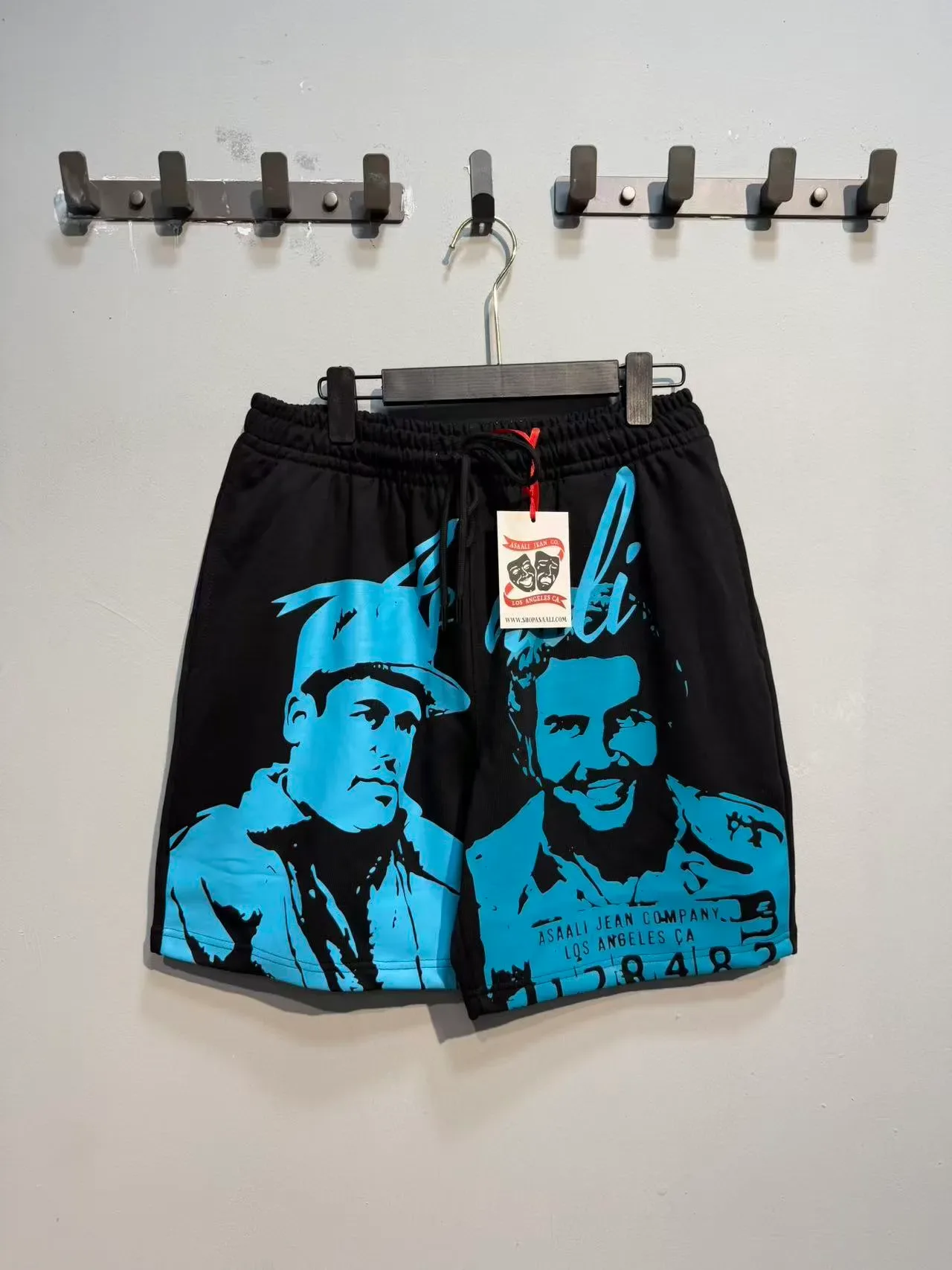 ASAALI JEAN COMPANY Graphic-Print Elastic-Waist Shorts 14