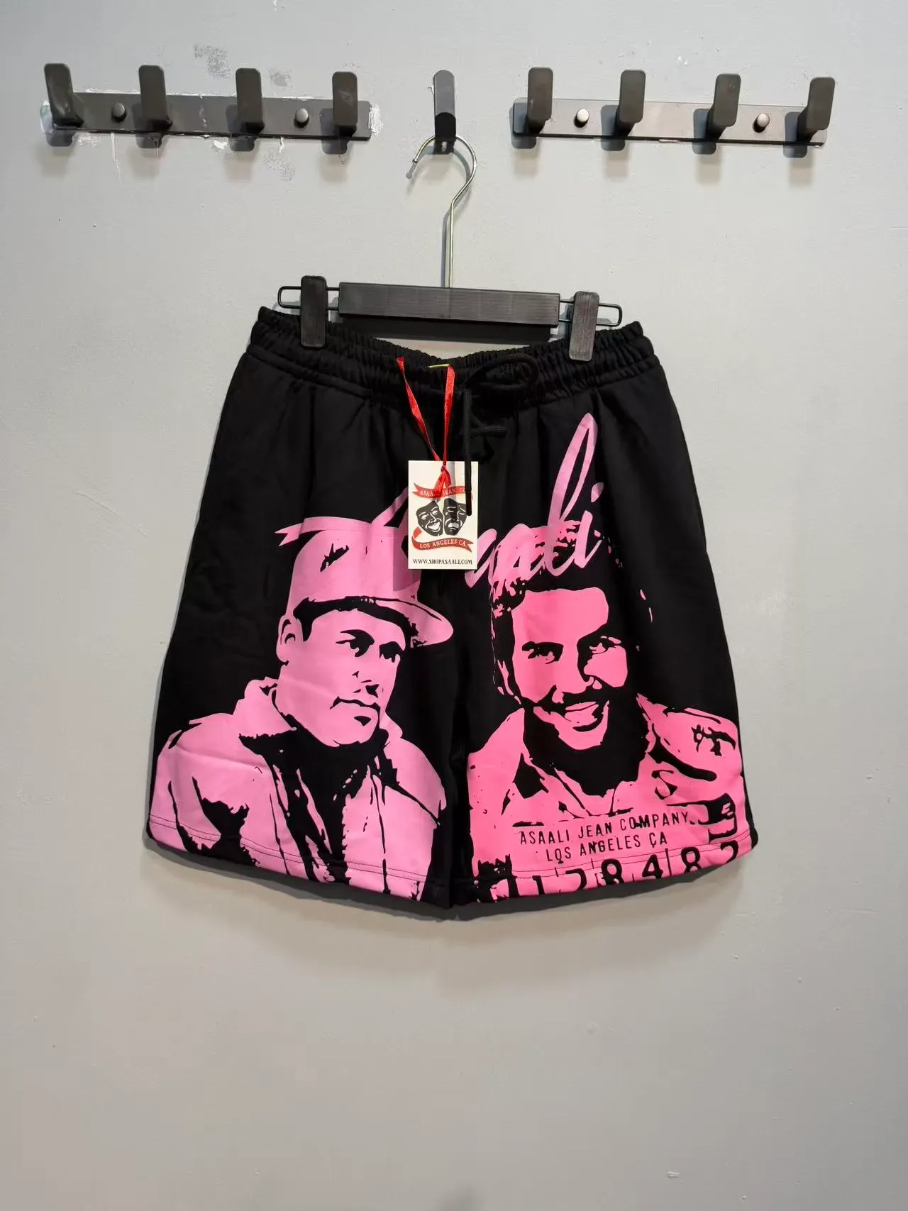 ASAALI JEAN COMPANY Graphic-Print Elastic-Waist Shorts 17