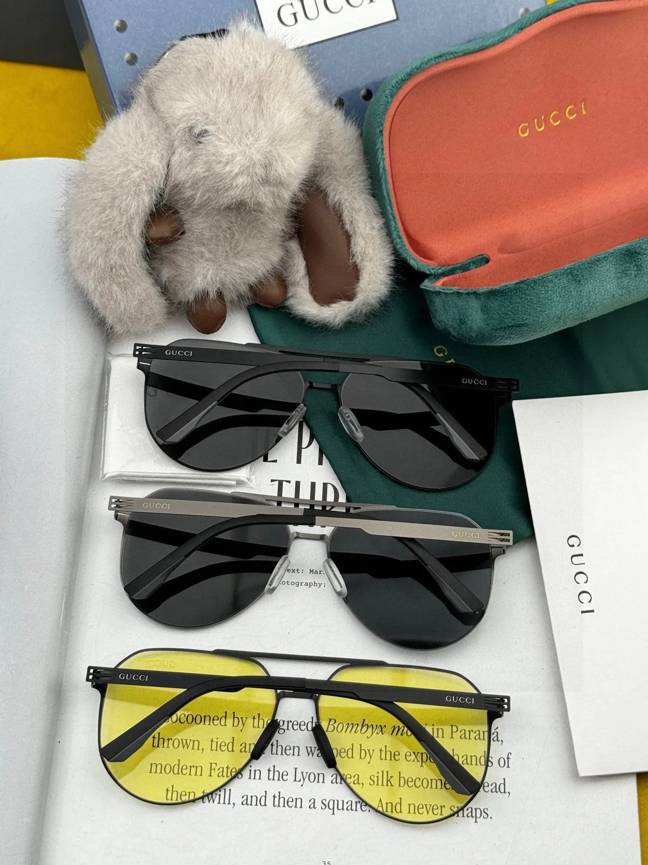 Aviator-Style Thin Metal Frame Black Lens Sunglasses 8