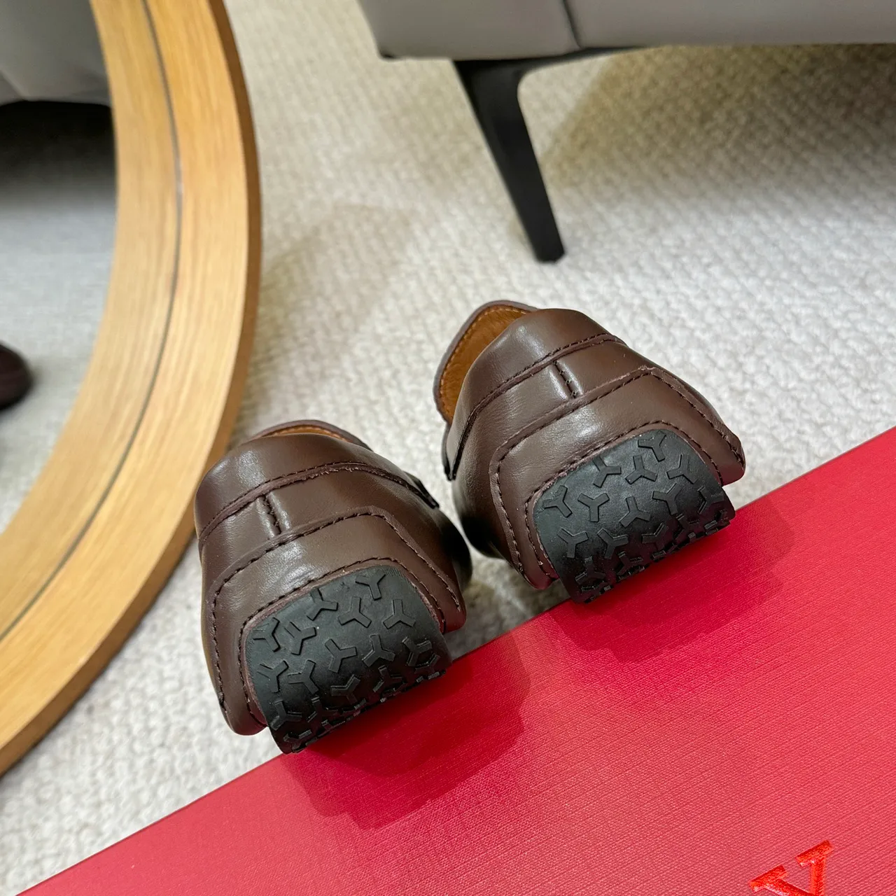 Bally Black Gray Pebbled Leather Monogrammed Fabric Vamp Loafer 2