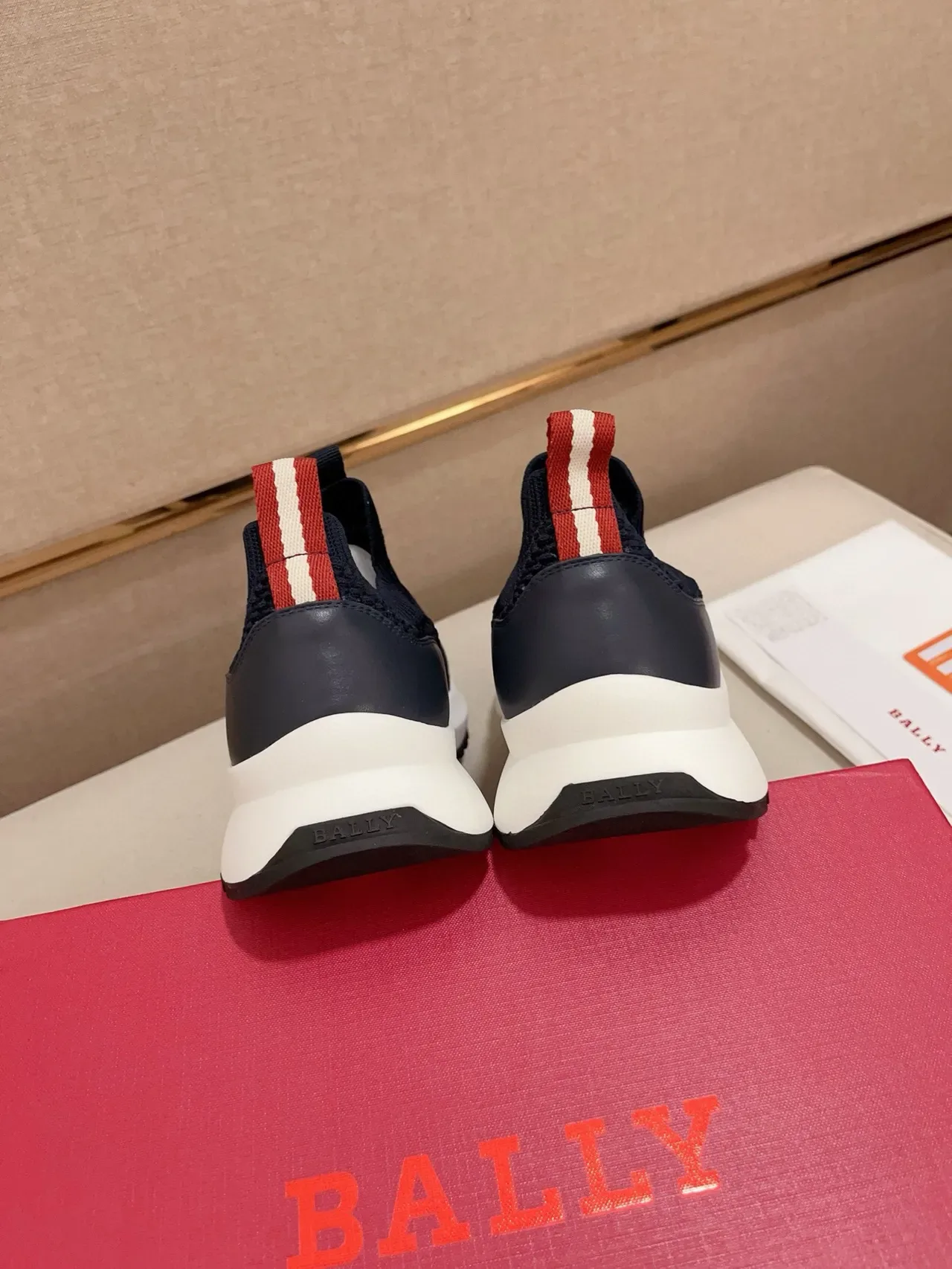 BALLY Slip-On Knit Navy Lifestyle Sneakers 3