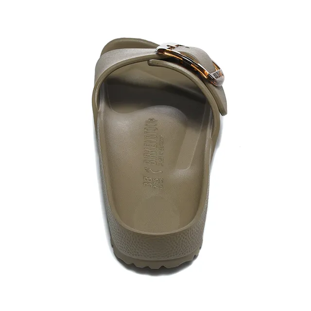Beige Gold Molded EVA Construction Single-Strap Slide Slippers 5