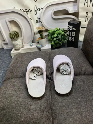 Beige Suede-Like Open-Back Cork-Sole Slippers 8