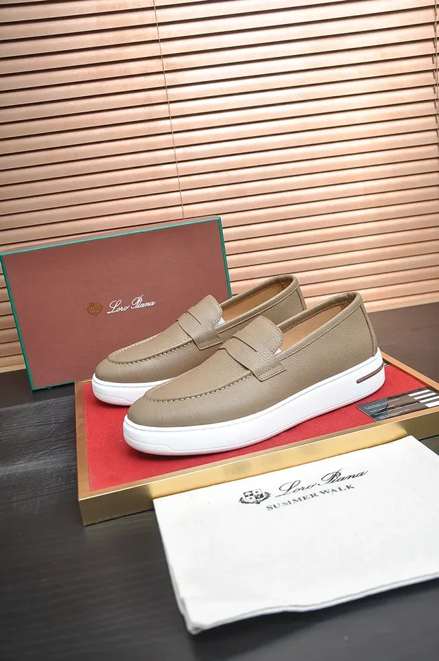 Beige White Penny Strap Textured Leather Upper Loafer 4