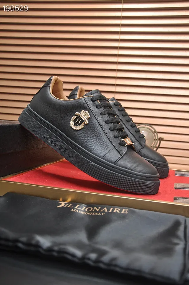 Billionaire Black Gold Leather Hardware Lifestyle Sneakers 3