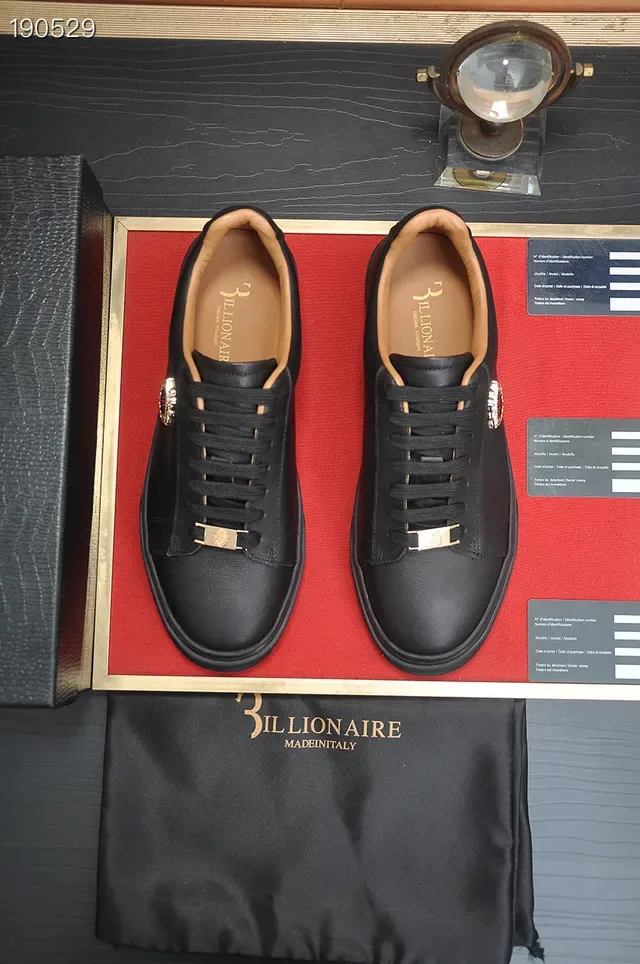 Billionaire Black Gold Leather Hardware Lifestyle Sneakers 4