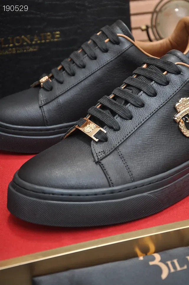 Billionaire Black Gold Leather Hardware Lifestyle Sneakers 6
