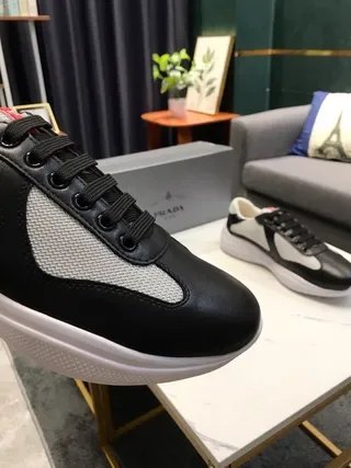 Black and Gray Mesh Leather Lifestyle Sneakers 3