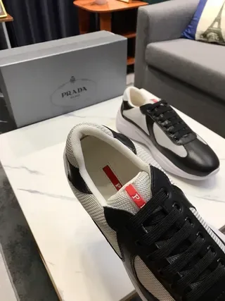 Black and Gray Mesh Leather Lifestyle Sneakers 4