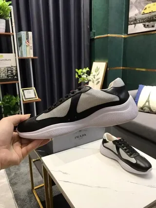 Black and Gray Mesh Leather Lifestyle Sneakers 8