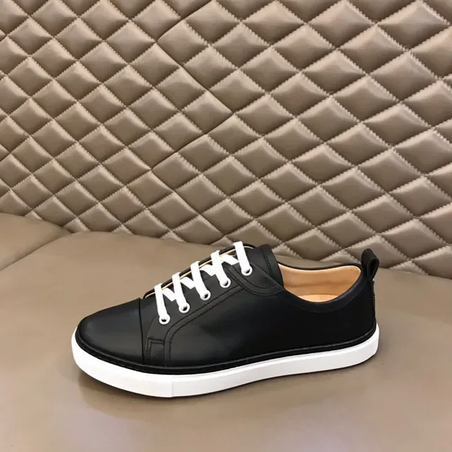 Black and White Low-Top Lace-Up Sneaker 6