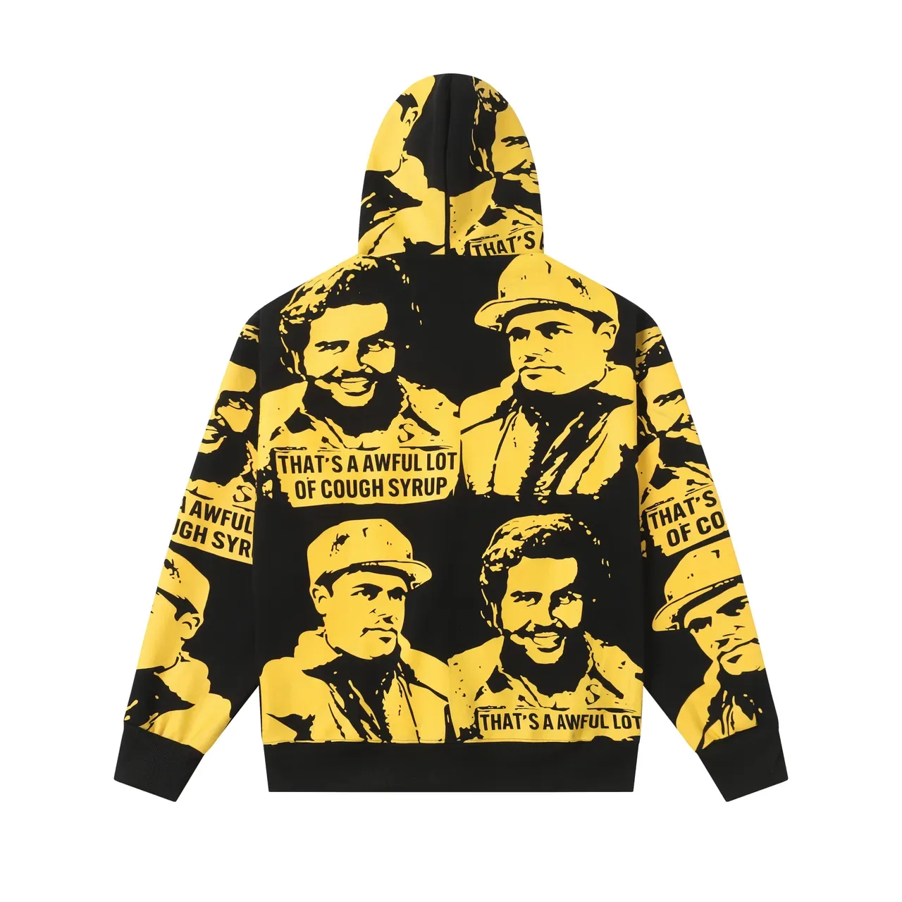 Black and Yellow Graphic Print Hoodie and Sweatpants Tracksuit 5