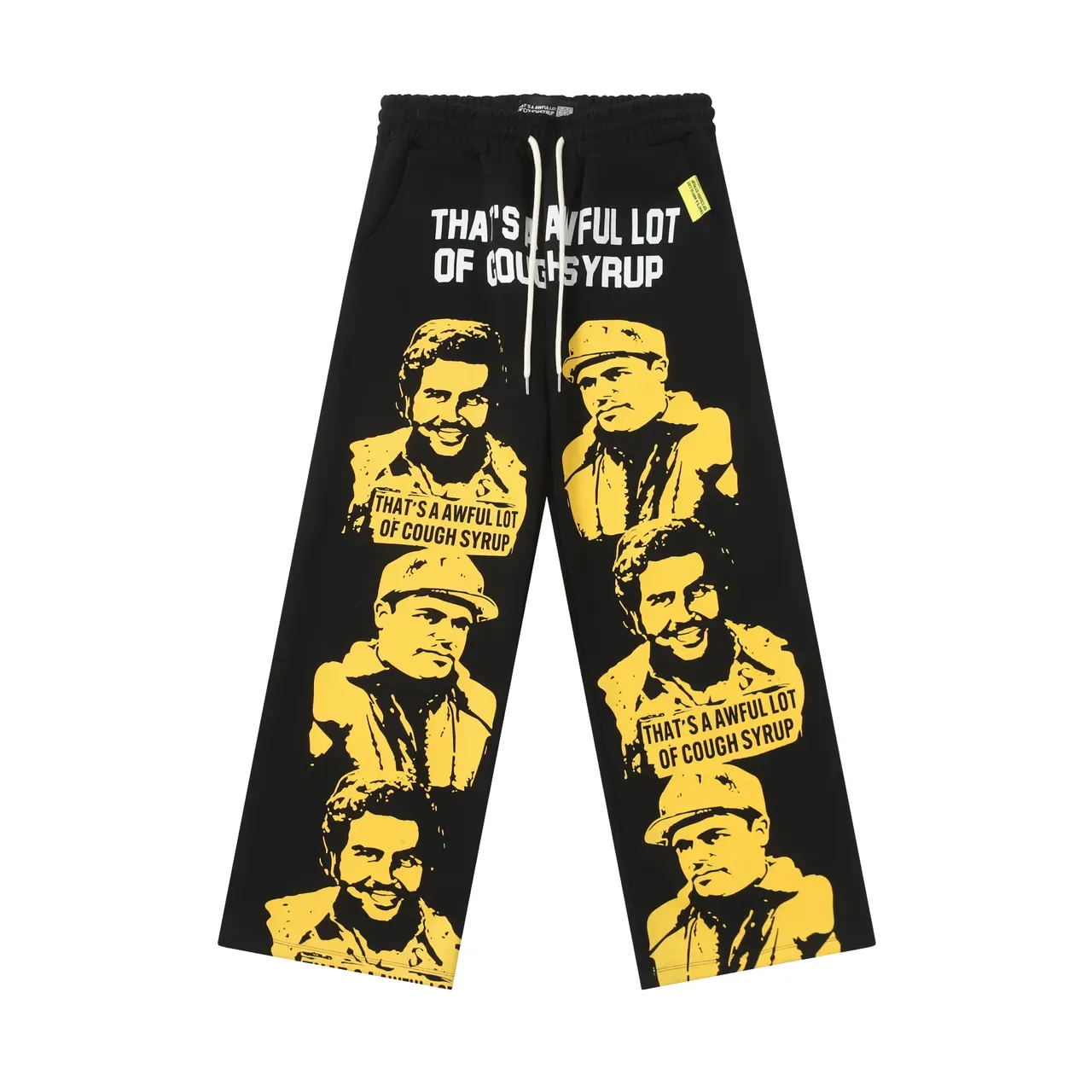 Black and Yellow Graphic Print Hoodie and Sweatpants Tracksuit 9