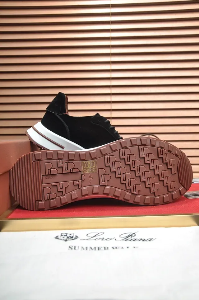 Black Brown Suede Upper White Sculpted Midsole Sneakers 3