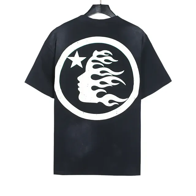 Black Distressed Graphic Print Oversized T-Shirt and Shorts Casual Set 2